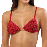 Top de bikini triangular de macramé Rio