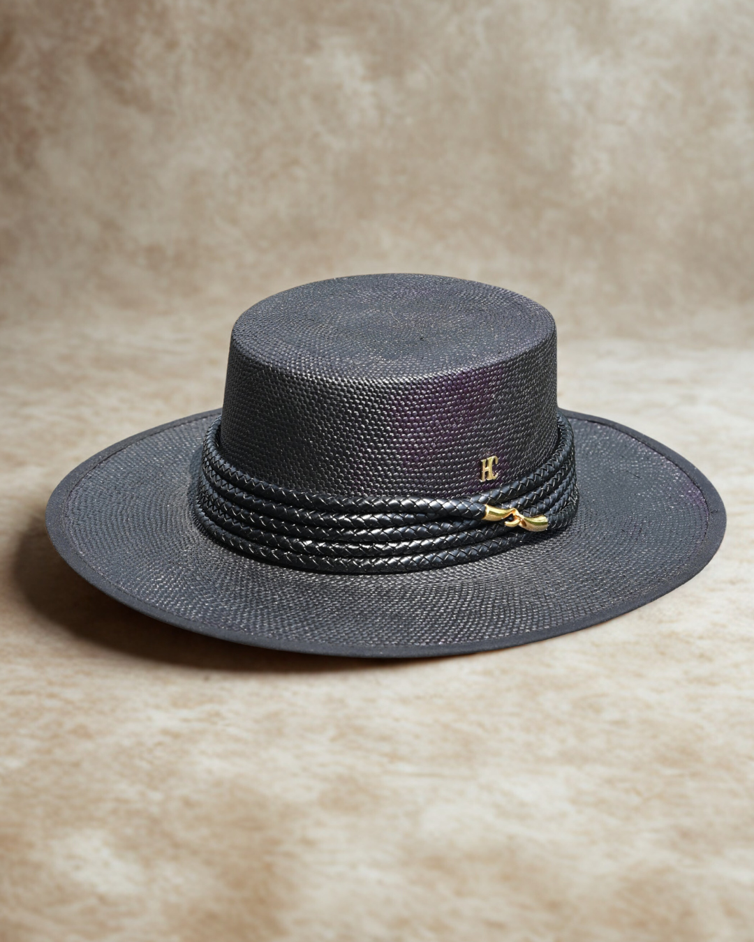 Black Boater Hat