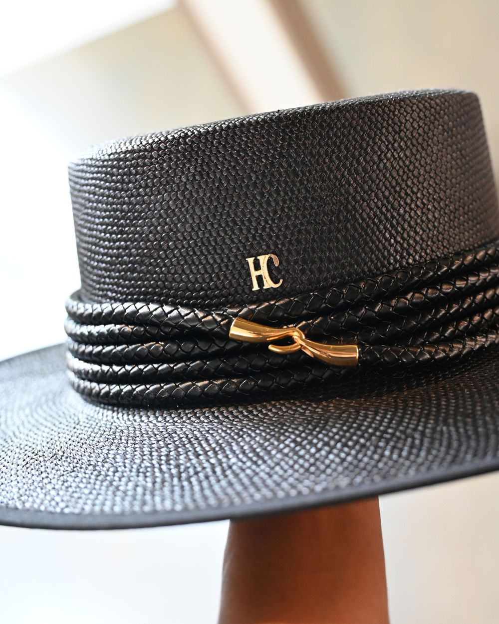 Black Boater Hat