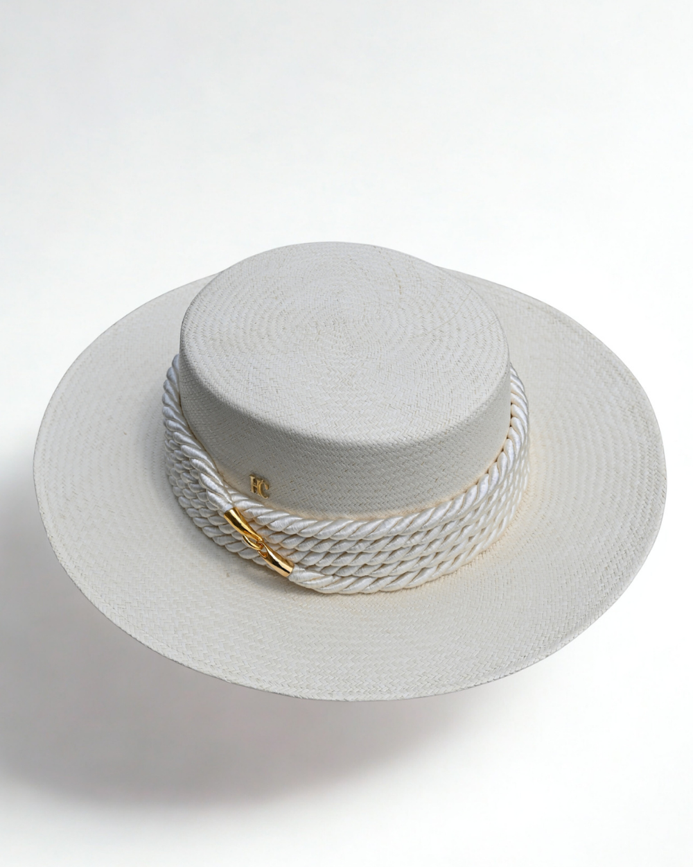 White Boater Hat