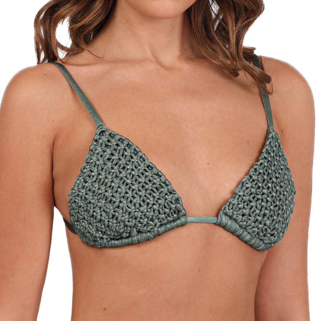 Rio Macrame Triangle Bikini Top - Sandy Bottom Swimwear