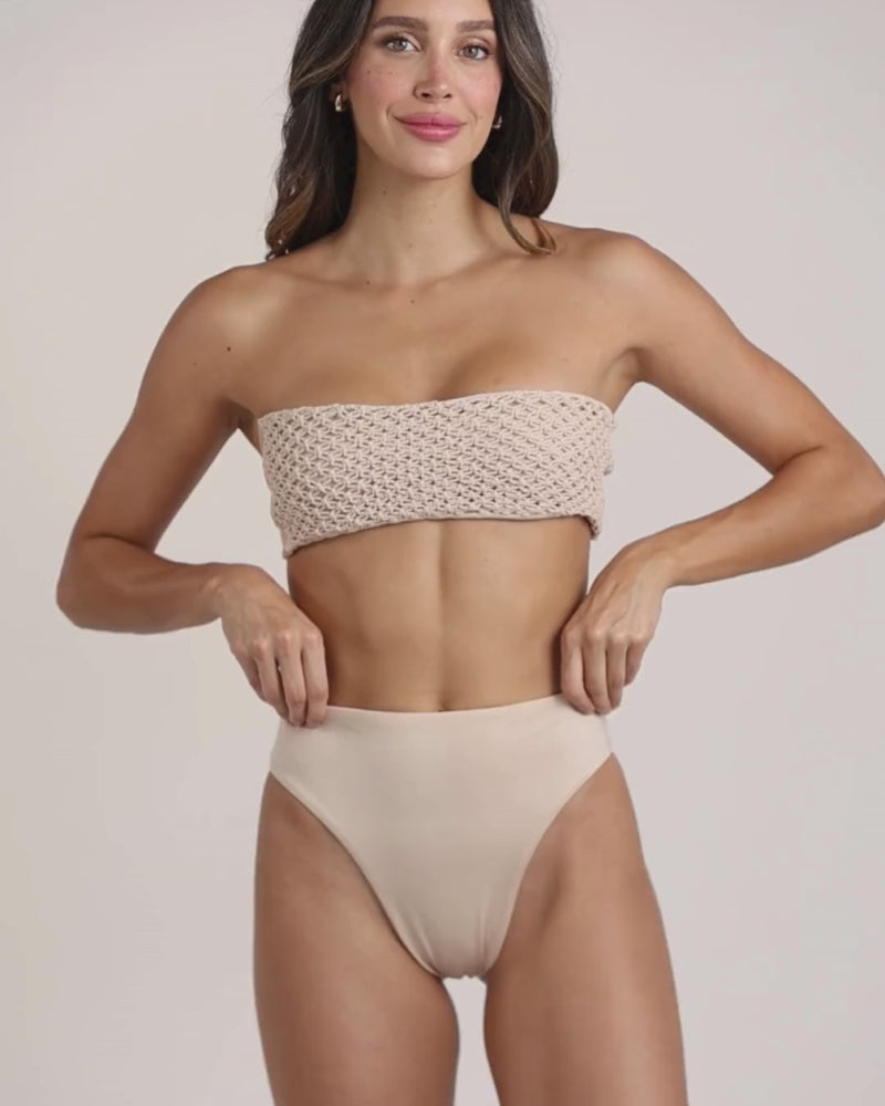 Tia Macrame Strapless Bikini Top
