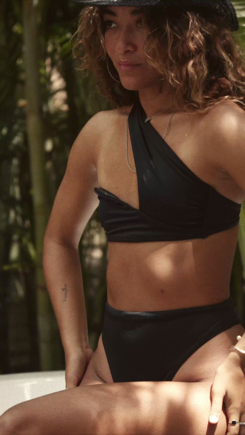 Bas de bikini taille haute Sofia